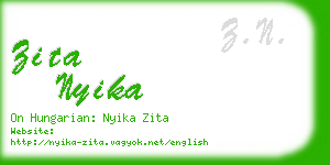 zita nyika business card